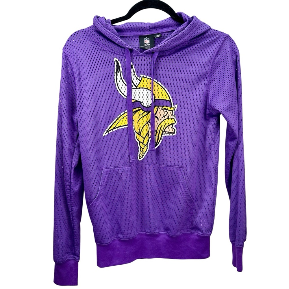 Minnesota Vikings Mesh Jersey Hoodie, NFL Team Apparel, Small